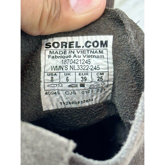 Sorel Evie Suede Wedge Ankle Boots Size 8